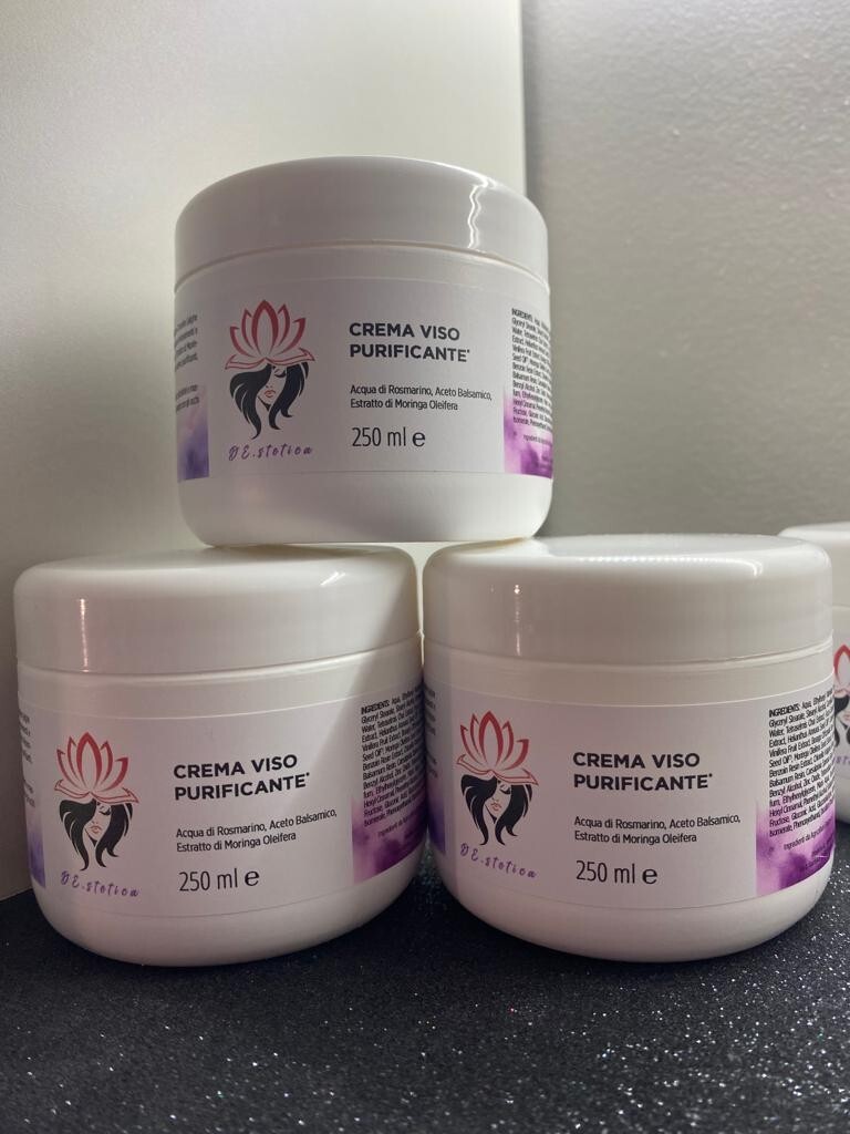 Crema Viso Purificante DE.stetica 250ml - Professionale per Pelle Grassa