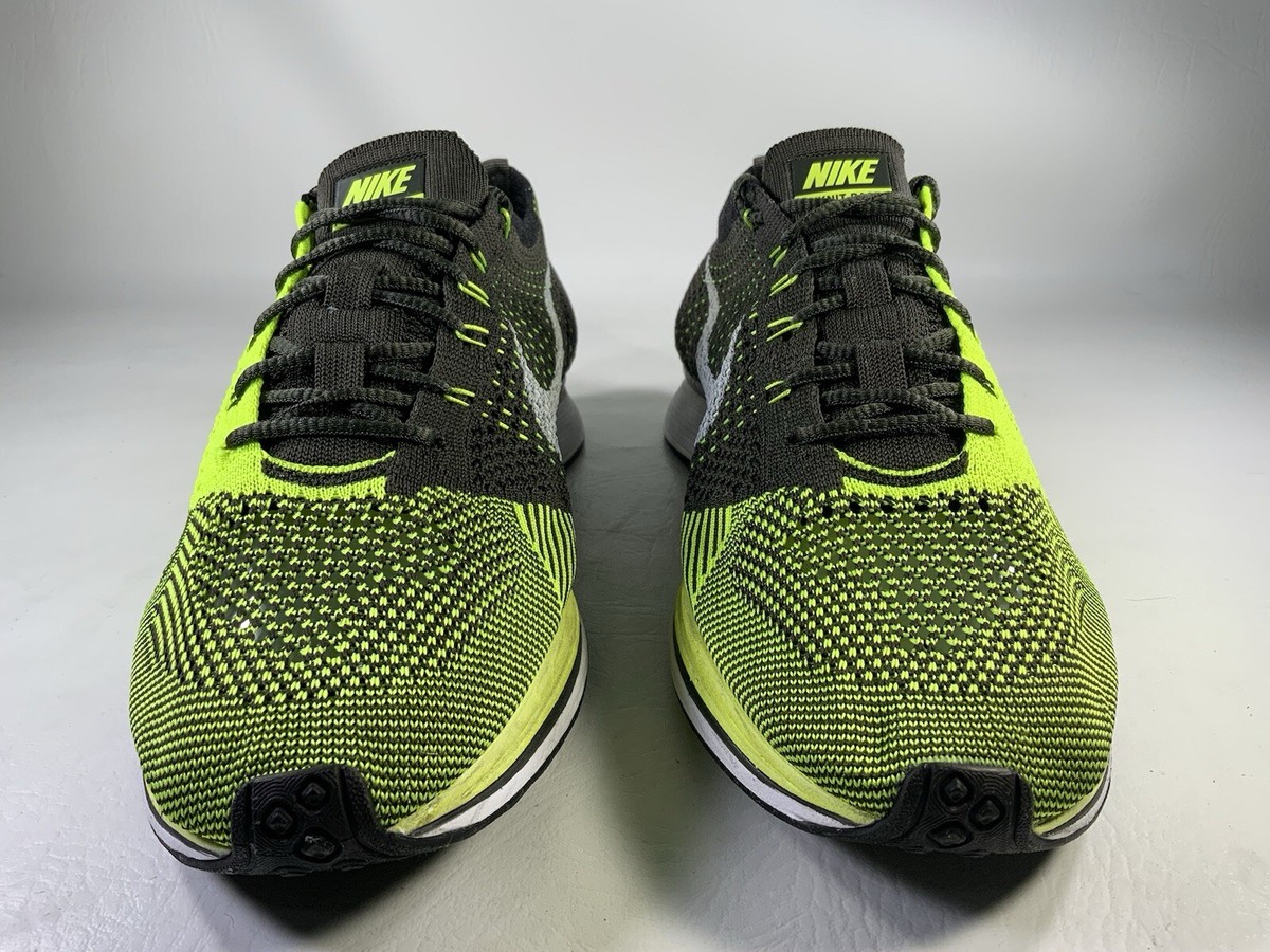 Nike Flyknit Racer Volt Black Sequoia Neon Yellow Green Mens