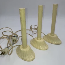 Lot 3 VTG NICE MCM XMAS Window Electric Plastic Wax Drip Candle Candolier WORKIN