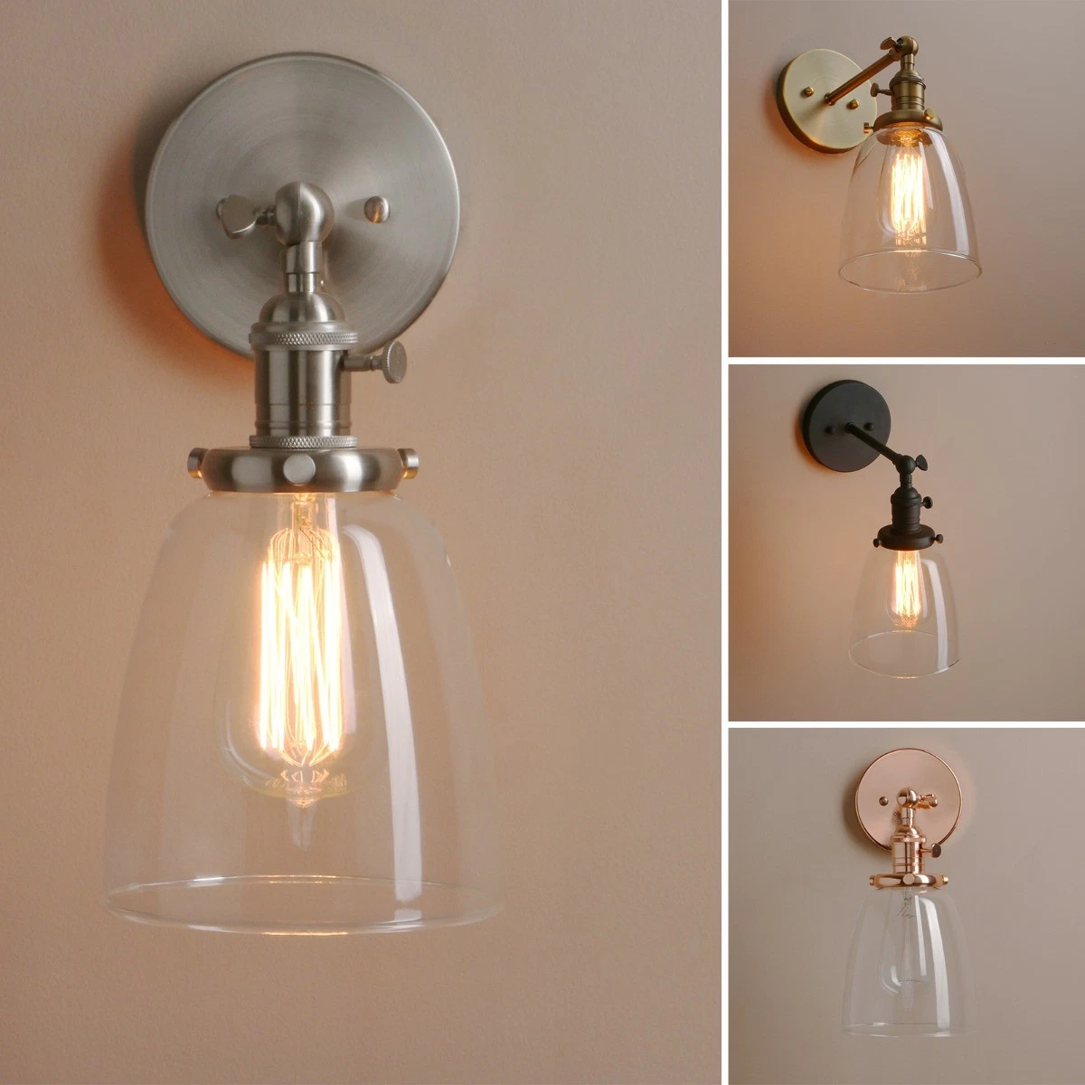 Retro industrial wall lights deals