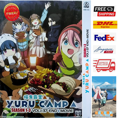 DVD Yuru Camp S1-3 Vol.1-37 End + Movie