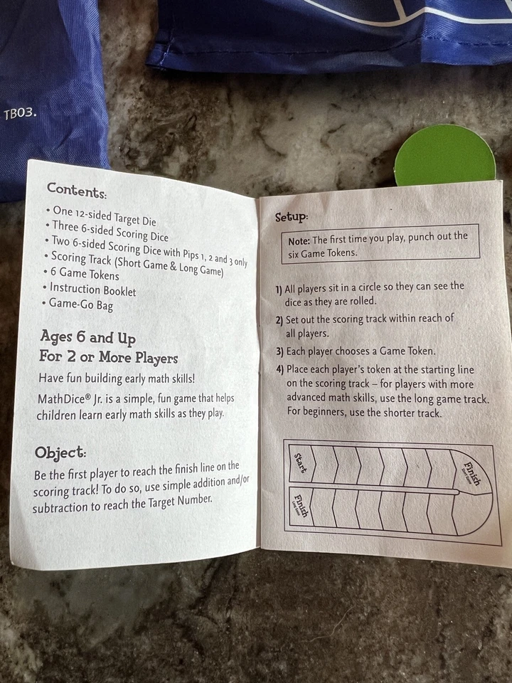 Complete Excellent Condition ThinkFun Math Dice Jr. 6+ Years - Image 3 of 3