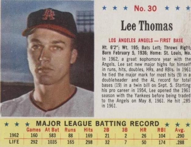 1963 Jell-O - Lee Thomas #30 - 1 of 1