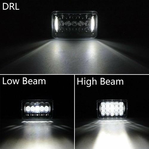 4pcs 4x6" Inch Square LED Headlights Replacement 60 80 Series w/Canbus Adapters - Picture 7 of 12