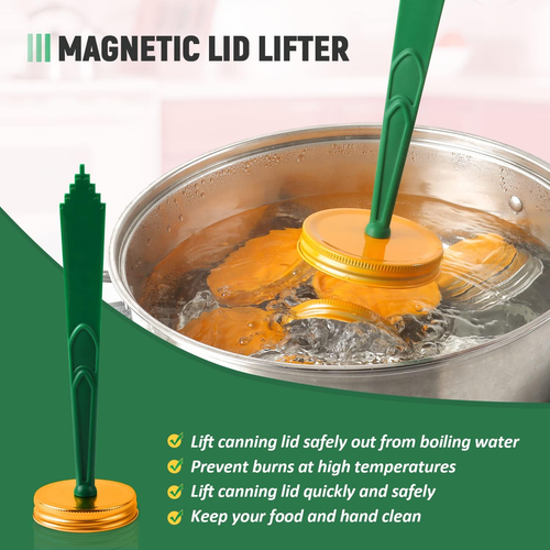 Magnetic Jar Lid Lifter and Canning Bubble Popper Remover Measurer, 3 in 1 Canni - Picture 2 of 12