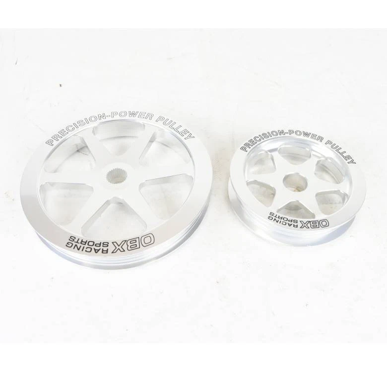 Kit de polea UnderDrive eléctrica de precisión plateada para Honda Civic 1992-1995 Foto 2 de 4