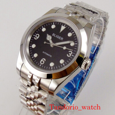 24 Jewels NH35A Automatic Men Watch Sapphire Crystal Auto Date PT5000 Bracelet
