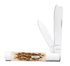 Case XX #10722 Amber Bone SS - Peach Seed Jig Razor 62005RAZ SS