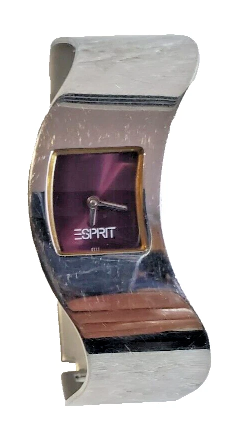 Reloj de cuarzo Esprit mujer diseñador acero inoxidable broche. Funciona. Foto 2 de 4