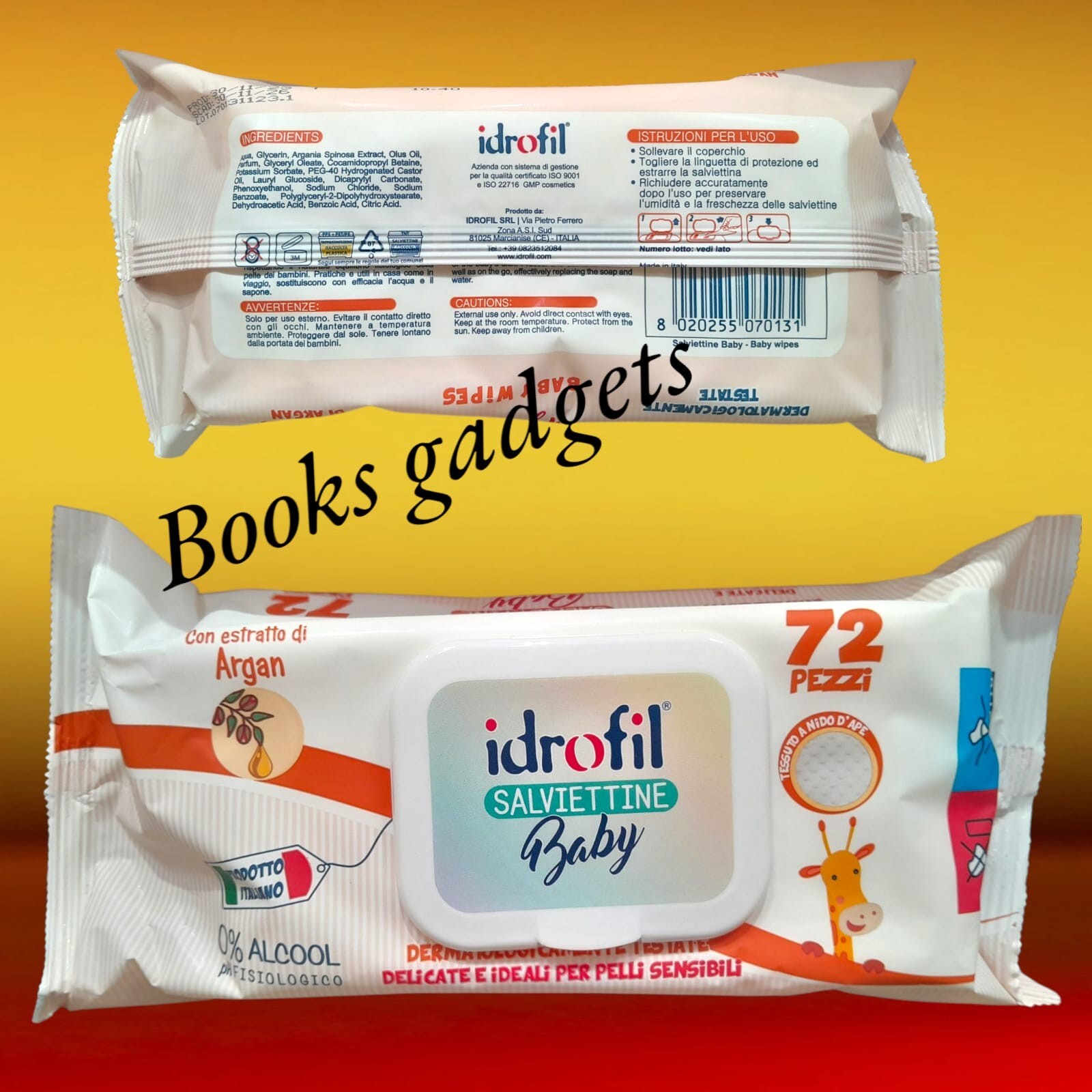 7 Confezioni (504 Salviette) Idrofil Salviettine Baby Detergenti Estratto Argan - Immagine 3