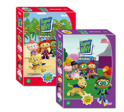 日本統一 DVD SUPER VALUE PACK 1 & 2 Super Why Original Volume 1 & 2 DVD Total 20-Discs Set EBS