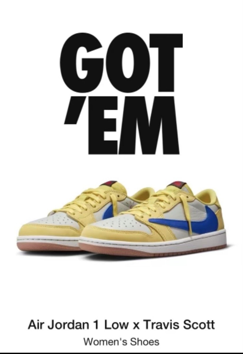 Nike Air Jordan 1 Low x Travis Scott “Canary” Sz 13.5W/12M Nike Air Jordan 1 Low x Travis Scott “Canary” Sz 13.5W/12M