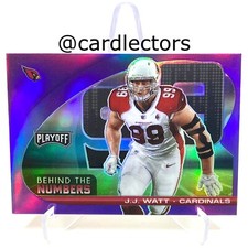 2021 Panini Playoff J.J. WATT Behind the Numbers #BTN-JWT Purple PRIZM SP JJ
