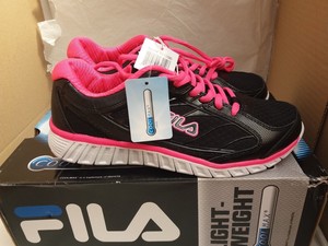 fila black trainers womens