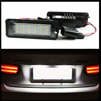 2x LED PREMIUM for Seat Altea Exeo Ibiza 6J Leon II 1P license plate lighting