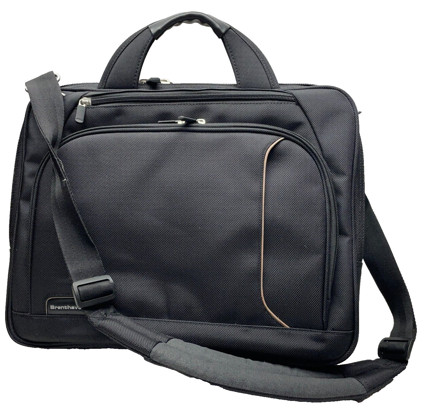 NWT Brenthaven ProStyle II-XF Laptop Bag/Briefcase, Black, S