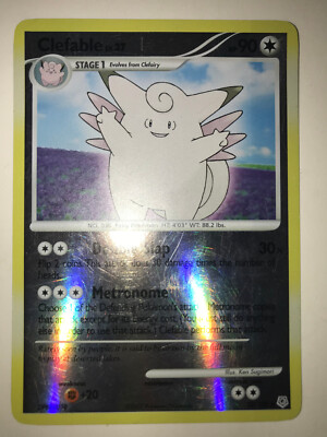 2007 Pokémon Clefable 22/130 Diamond and Pearl Reverse Holo Rare