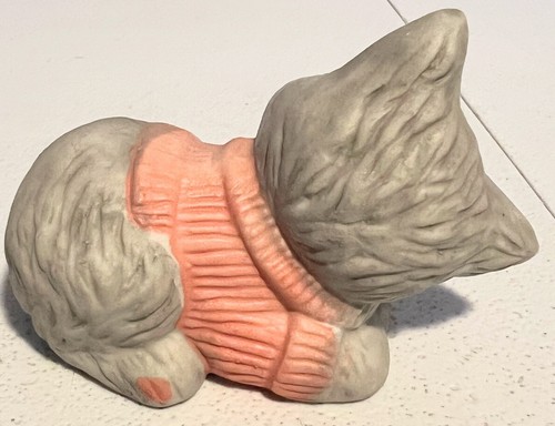 Vintage Sleeping Kitten Figurine ceramic Unbranded - Picture 3 of 5