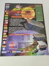 Flyer  DESIGN PLUS  WORLD CUP   Arcade Video Game advertisement original see pic