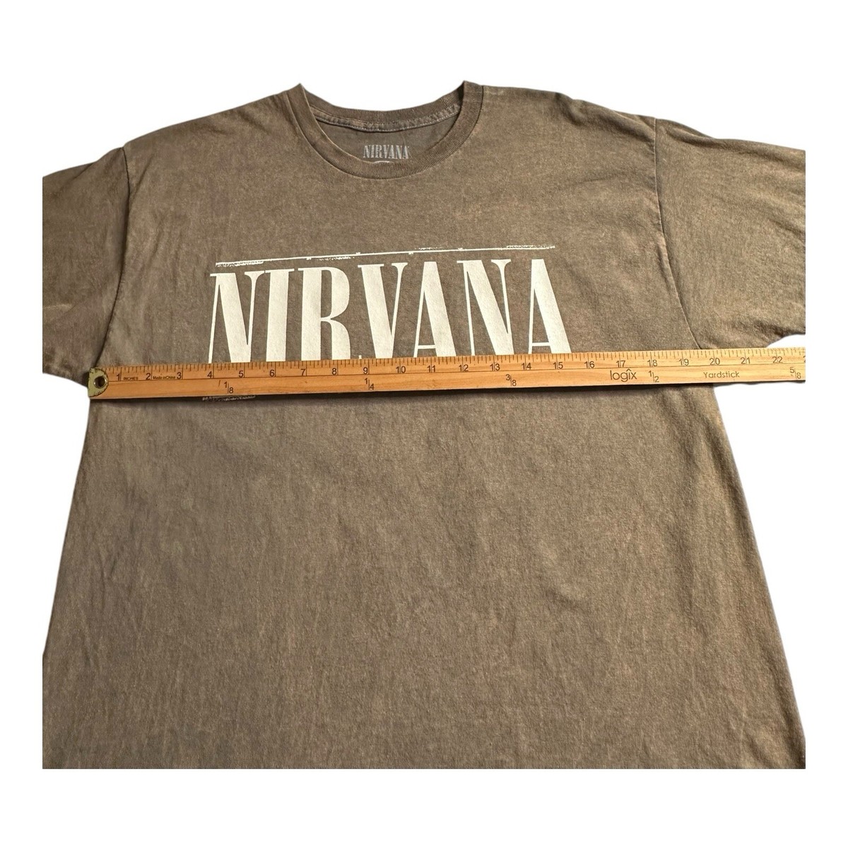Nirvana World Tour T-Shirt Men's Size Large Brown | eBay