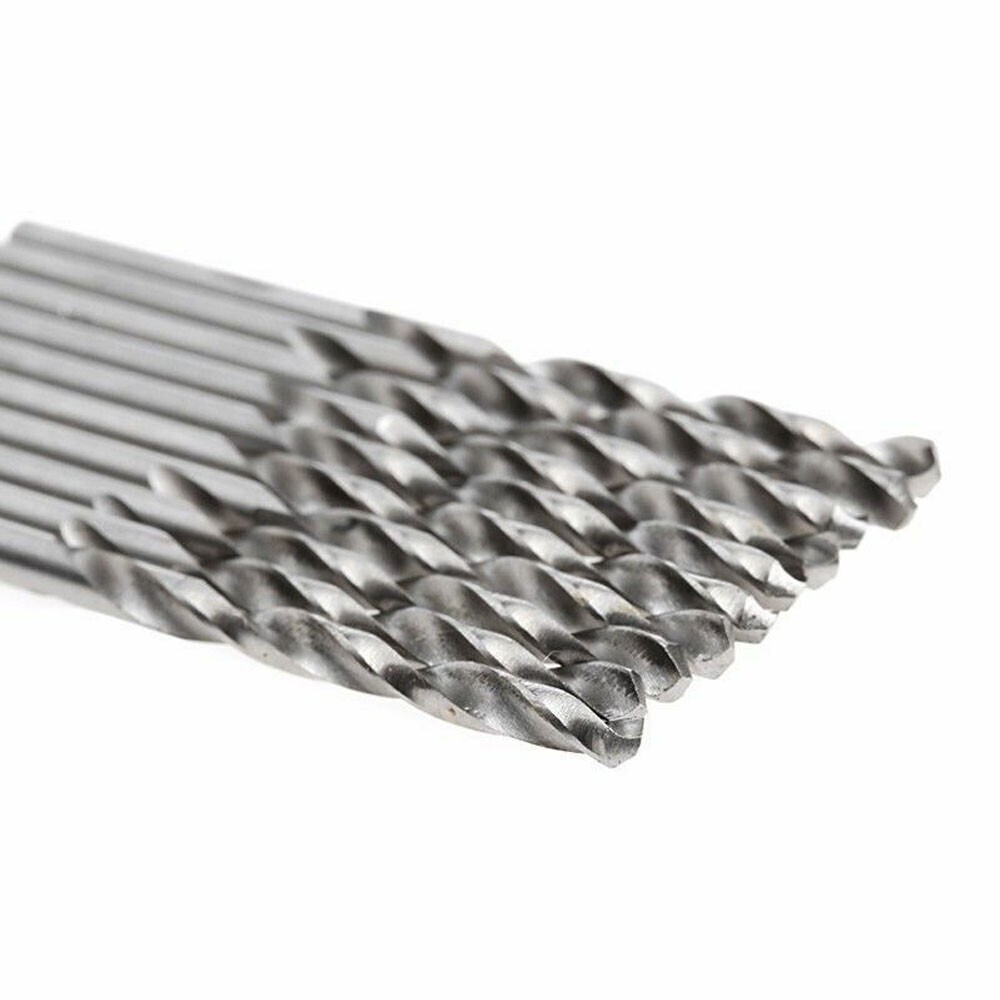 50pcs Titanium Coated HSS High Speed Steel Twist Drill Bits Tools for Wood Metal