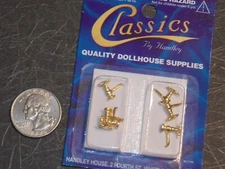Dollhouse Miniature Gold Water Faucets Set 1:12 Inch Scale B217 Dollys Gallery