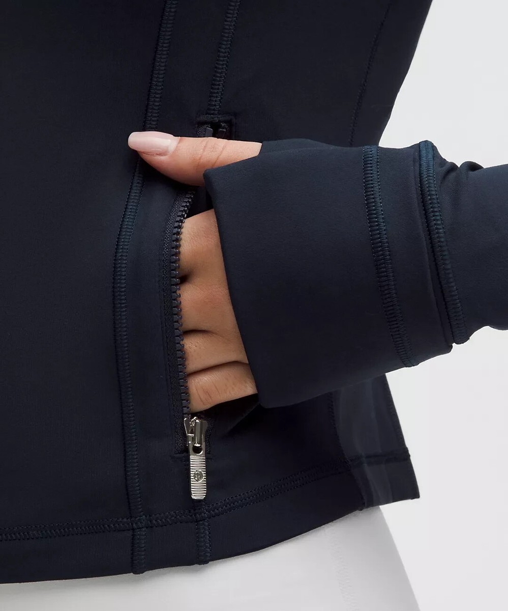 LULULEMON DEFINE JACKET CROPPED NULU~TRUE NAVY/MIRROR SILVER