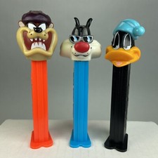 Looney Tunes Cool Daffy Duck, Sylvester, Taz Retired PEZ Dispensers Lot of 3