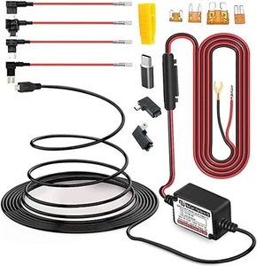 Kit de fils durs universels Dash Cam Micro/Mini USB Type C 12-24V à 5V pour la voiture DVR