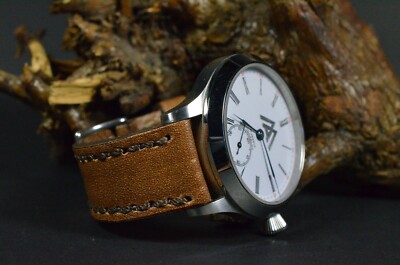 MA WATCH STRAP 22 20 18 MM NIEBLA 7 HAVANA BROWN HANDMADE VINTAGE LEATHER BAND