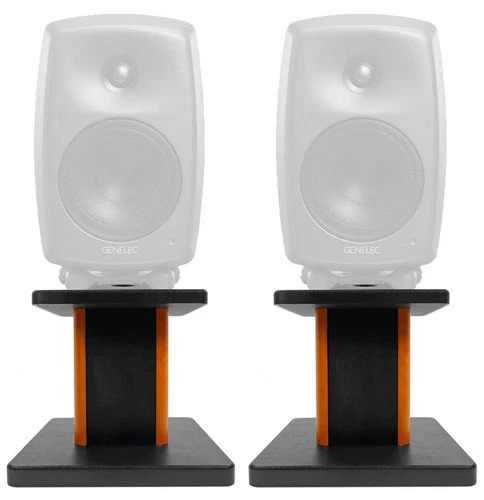 Rockville 8” Wood Studio Monitor Speaker Stands For Genelec 8330A Monitors
