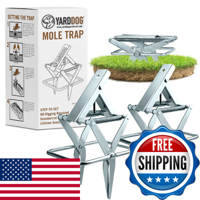 Yarddog Mole Scissor Trap Step-To-Set Ground Trap Easy-To-Use Scissor Style
