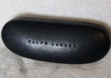 Ralph Lauren Black Hard Clamshell Eyeglasses Sunglasses Case Empty Felt Lined