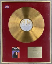 RITA COOLIDGE Very Best Of 1980 UK BPI Gold LP Award Plaque