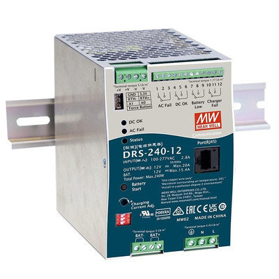 Mean Well DRS-240-12 AC/DC DIN Netzteil 240W 90-305Vac 12Vdc 15.4A