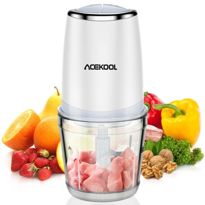Mini Food Processor with 2.5 Cup Glass Bowl, Small Electric Food Chopper for ...