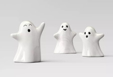 2025 Target Hyde Eek Set of 3 Mini White Gray Ghosts Spooky Halloween NEW