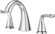 3-Hole Widespread Bathroom Sink Faucet, 2 Handles, Polished Finish