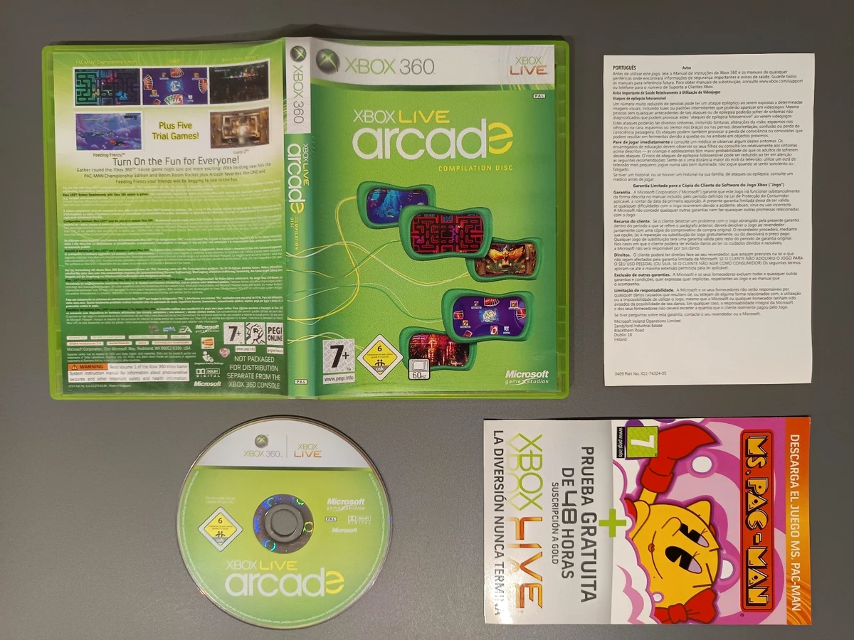 Xbox Live Arcade (Compilation Disc) | Exclusivo Xbox360 | PAL España ES Completo