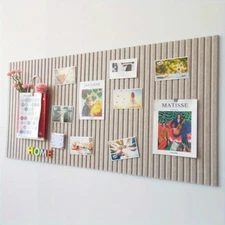 Large Bohemian Felt Wall Tiles - Round Cork Bulletin Boards, for Home and Office