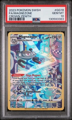 2023 POKEMON SWORD & SHIELD CROWN ZENITH #GG18 FULL ART/MAGNEZONE PSA 10