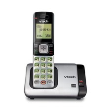 VTech CS6719 cordlss Phone System with Call Waiting, Caller ID - Black, Silver