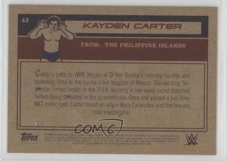 2021 Topps WWE Living Set /483 Kayden Carter #43 - Image 2 of 2