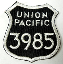 vintage Union Pacific Railroad 3985 passenger train steam locomotive patch