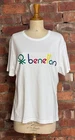 Vintage Benetton - Unisex White Round Neck Cotton T-Shirt - Size Medium