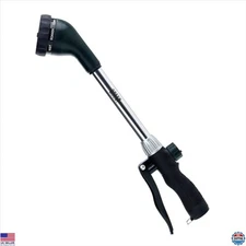 GREEN MOUNT 16" Heavy Duty Watering Wand - 8 Spray Patterns, Ergonomic Design