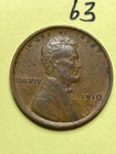 1910 (P) LINCOLN WHEAT CENT, "EXTREMELY FINE" condition #63