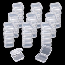 80 PCS Small Clear Jewelry Containers, Mini Transparent Plastic Bead Storage ...