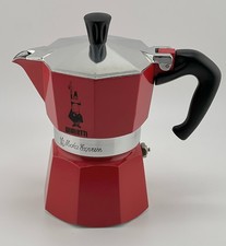 Bialetti Moka Express, Rosso, 3 Tazze - Caffettiera Italiana (con Difetti)