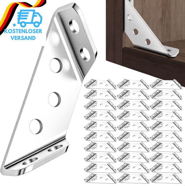 Winkel Metall, Edelstahl Winkel Metallwinkel Mit Schrauben 30 Teile, Dreieckige-image